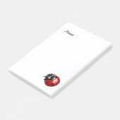 Elegant modern ladybug gepersonaliseerd post-it® notes (Schuin)