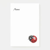 Elegant modern ladybug gepersonaliseerd post-it® notes (Voorkant)