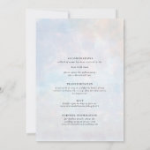 Elegant modern lavenderveld in één bruiloft kaart (Achterkant)