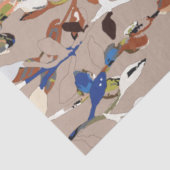 Elegant Modern Leaves Berries Waterverf Floral Tissuepapier (Detail)