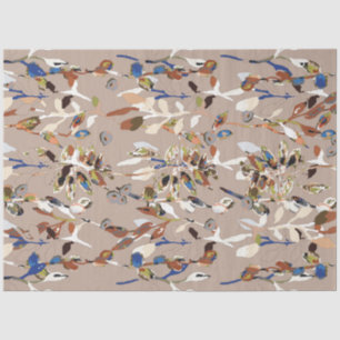 Elegant Modern Leaves Berries Waterverf Floral Tissuepapier