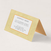 Elegant modern lederen goud visitekaartje (Achterkant)