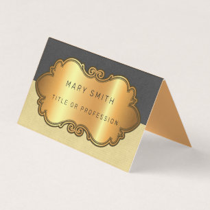 Elegant modern lederen goud visitekaartje