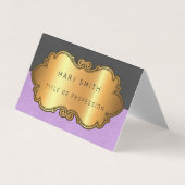 Elegant modern lederen goud visitekaartje (Voorkant)