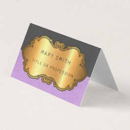 Elegant modern lederen goud visitekaartje