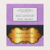 Elegant modern lederen goud visitekaartje (Buitenkant ongevouwen)