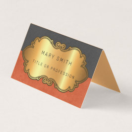 Elegant modern lederen goud visitekaartje