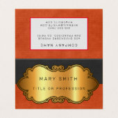 Elegant modern lederen goud visitekaartje (Buitenkant ongevouwen)