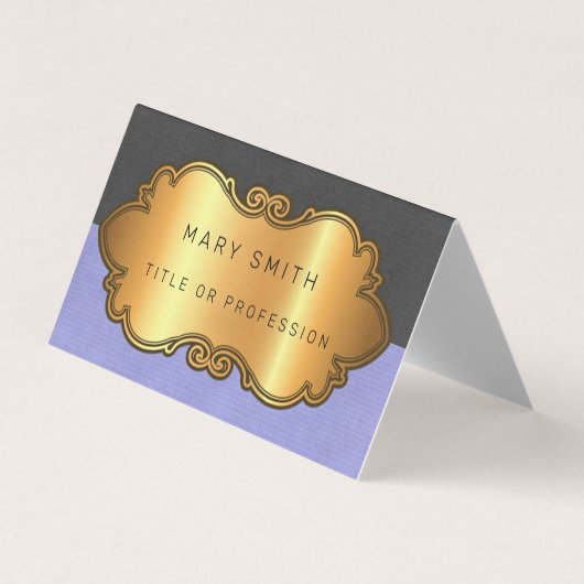 Elegant modern lederen goud visitekaartje (Voorkant)