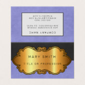 Elegant modern lederen goud visitekaartje (Buitenkant ongevouwen)