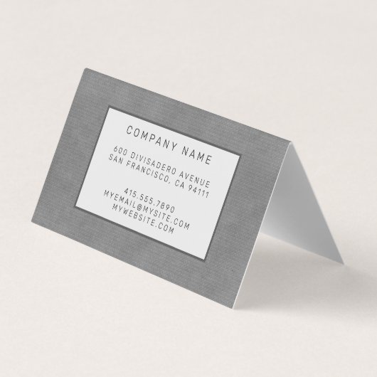 Elegant modern lederen goud visitekaartje (Achterkant)