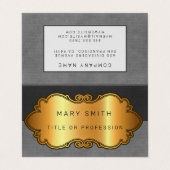 Elegant modern lederen goud visitekaartje (Buitenkant ongevouwen)