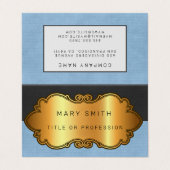 Elegant modern lederen goud visitekaartje (Buitenkant ongevouwen)