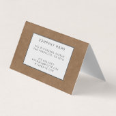 Elegant modern lederen goud visitekaartje (Achterkant)