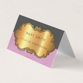 Elegant modern lederen goud visitekaartje