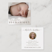 Elegant modern lichtgewicht Sjabloon pasgeboren fo Vierkante Visitekaartje (Voorkant / Achterkant)