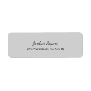 Elegant Modern Lichtgrijs Handschrift Professionee Etiket