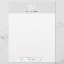 Elegant modern lichtgrijs minimalistisch monogram