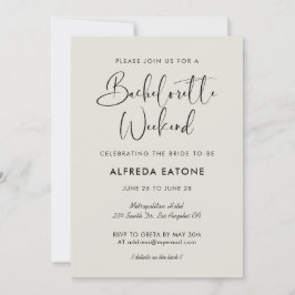 Elegant & modern Lichtwijze Bachelorette Weekend Kaart