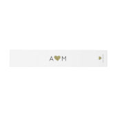 elegant & modern liefdesmonogram bruiloft uitnodigingen wikkel (Vlak)