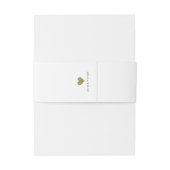 elegant & modern liefdesmonogram bruiloft uitnodigingen wikkel (Achterkant Voorbeeld)