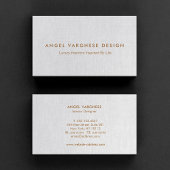 Elegant Modern, Light Grey Linen Professional Visitekaartje