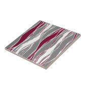 Elegant, modern, lijnen, golven, lichtgrijs, burgu tegeltje (Zijkant)