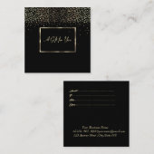 Elegant modern Lijst, Confetti Kortingskaartje (Voorkant / Achterkant)