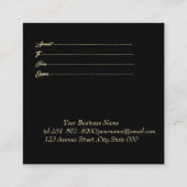 Elegant modern Lijst, Confetti Kortingskaartje (Achterkant)