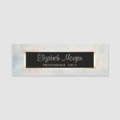 Elegant modern, Lijst, holografisch wit Naamplaatje (Voorkant)