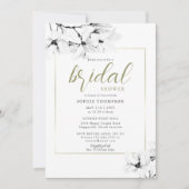 Elegant modern Lijst Magnolia Floral Vrijgezellenf Kaart (Voorkant)