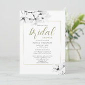 Elegant modern Lijst Magnolia Floral Vrijgezellenf Kaart (Staand voorkant)