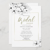 Elegant modern Lijst Magnolia Floral Vrijgezellenf Kaart (Voorkant / Achterkant)