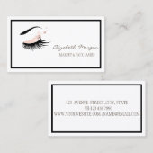Elegant modern Lijst, Makeup, Faux Lashes Visitekaartje (Voorkant / Achterkant)