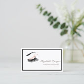 Elegant modern Lijst, Makeup, Faux Lashes Visitekaartje (Staand voorkant)