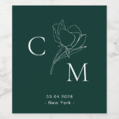 Elegant modern lineair wijnetiket wijn etiket (Enkel label)