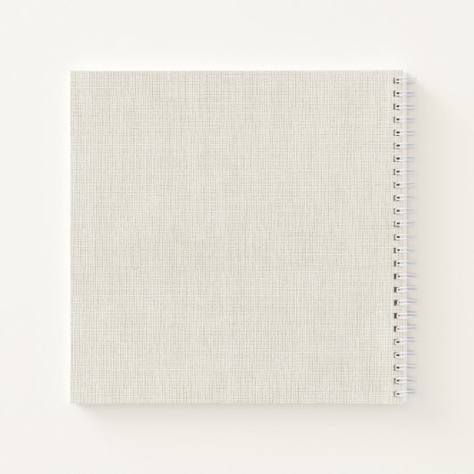 Elegant modern linen Wedding Guest Book Notitieboek (Achterkant)