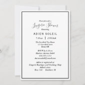 Elegant Modern Lingerie Shower Invitation Kaart (Voorkant)
