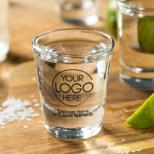 Elegant Modern Logo Medewerker/Bedrijf SWAG Shot Glas