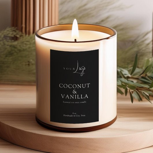 Elegant Modern Logo Minimal Candle Label Voedselcontainer Etiket
