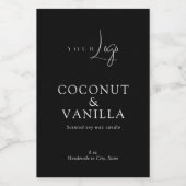 Elegant Modern Logo Minimal Candle Label Voedselcontainer Etiket (Enkel label)