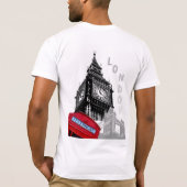 Elegant Modern London Red Telephone Box Big Ben T-shirt (Achterkant)