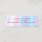 Elegant modern Lotus Holographic Mini Visitekaartje (Achterkant)