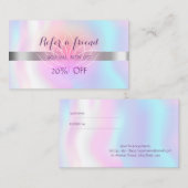 Elegant Modern Lotus, Holographic Reference Kaart (Voorkant / Achterkant)