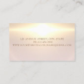 Elegant Modern Lotus Moon Goud Lijst Visitekaartje (Achterkant)