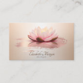 Elegant Modern Lotus Roos Gold Brush Stroke Visitekaartje (Voorkant)