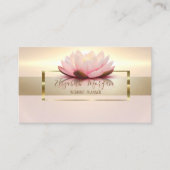 Elegant modern Lotus Shiny Gold Lijst Visitekaartje (Voorkant)