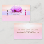 Elegant modern Lotus Shiny Gold Lijst Visitekaartje (Voorkant / Achterkant)