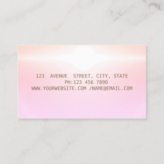 Elegant modern Lotus Shiny Gold Lijst Visitekaartje (Achterkant)