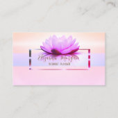 Elegant modern Lotus Shiny Gold Lijst Visitekaartje (Voorkant)